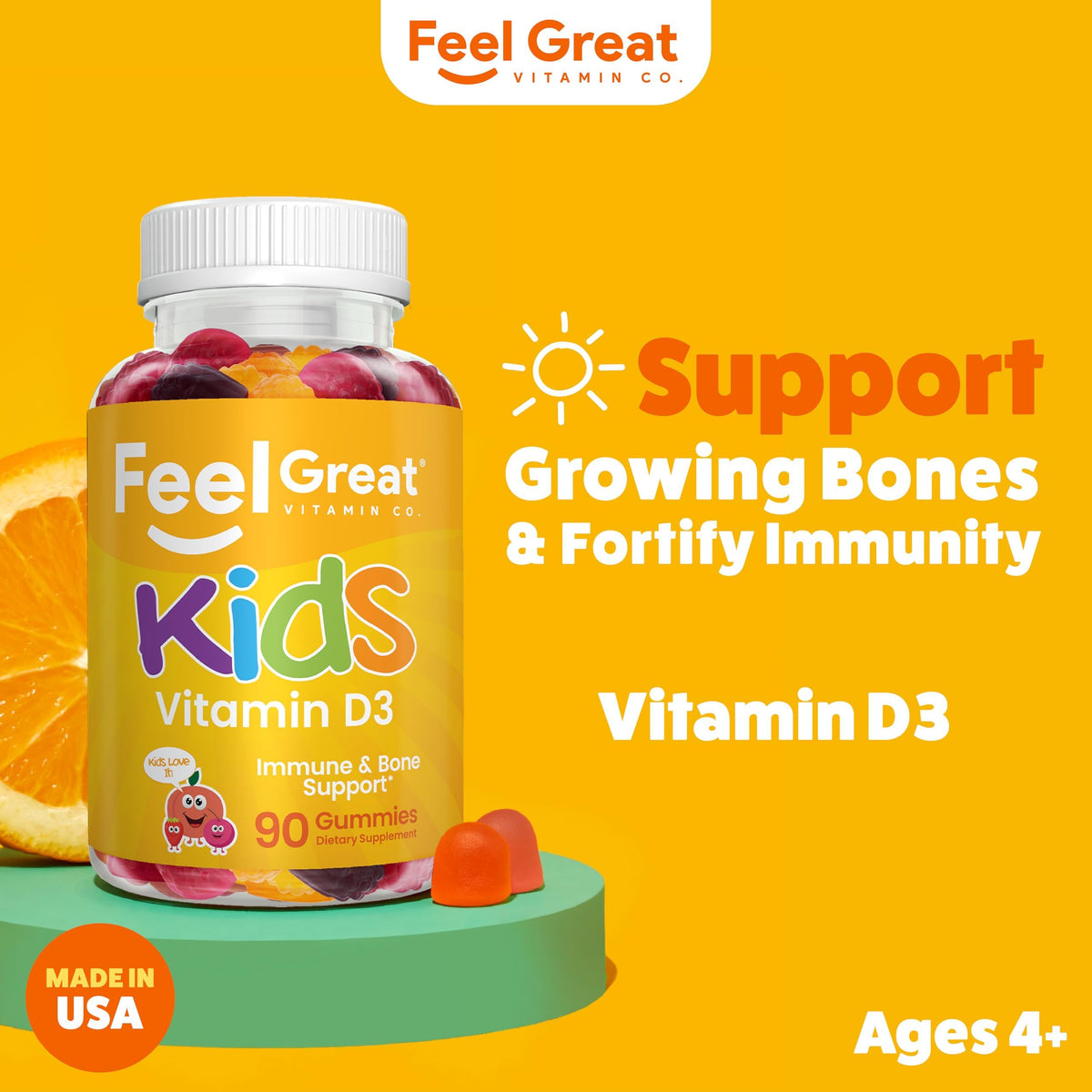 The Feel Great Vitamin Company Feel Great Kids Vitamin D3 1000 IU