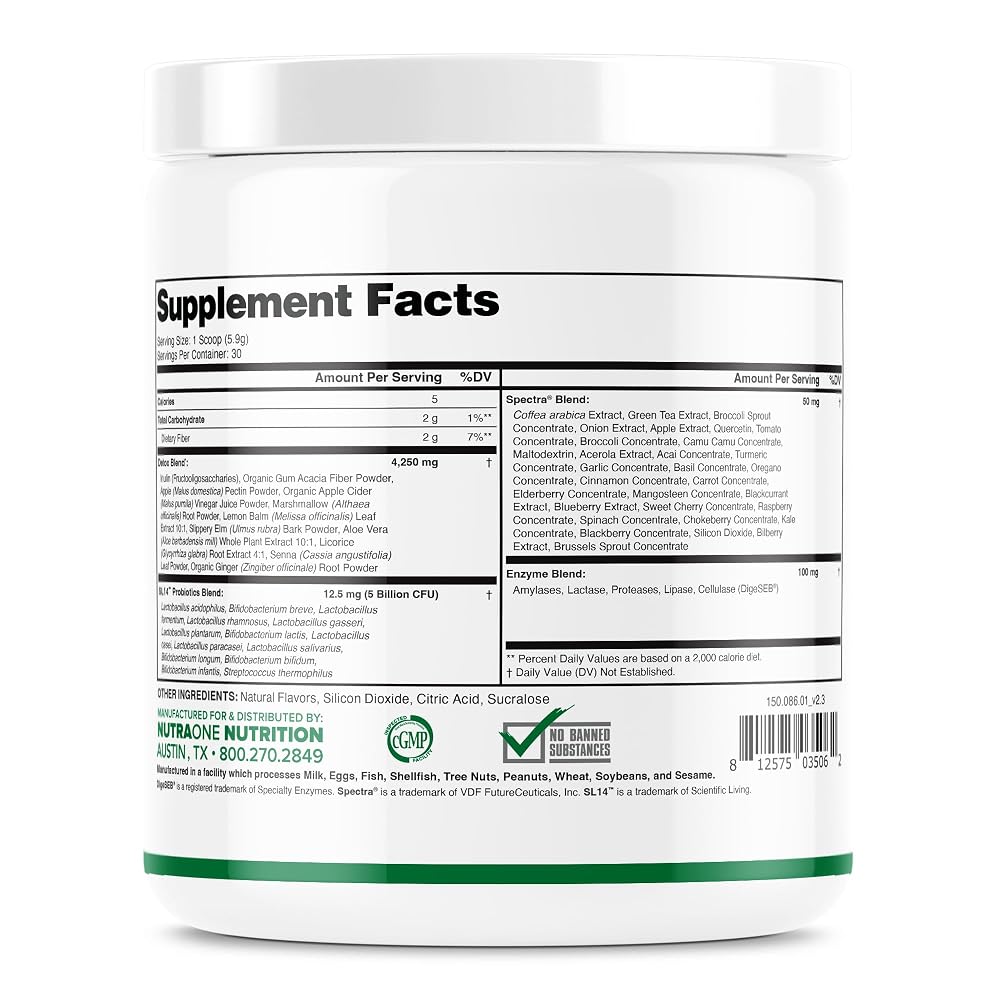 NutraOne DetoxOne Daily Gut Health Powder - image 3