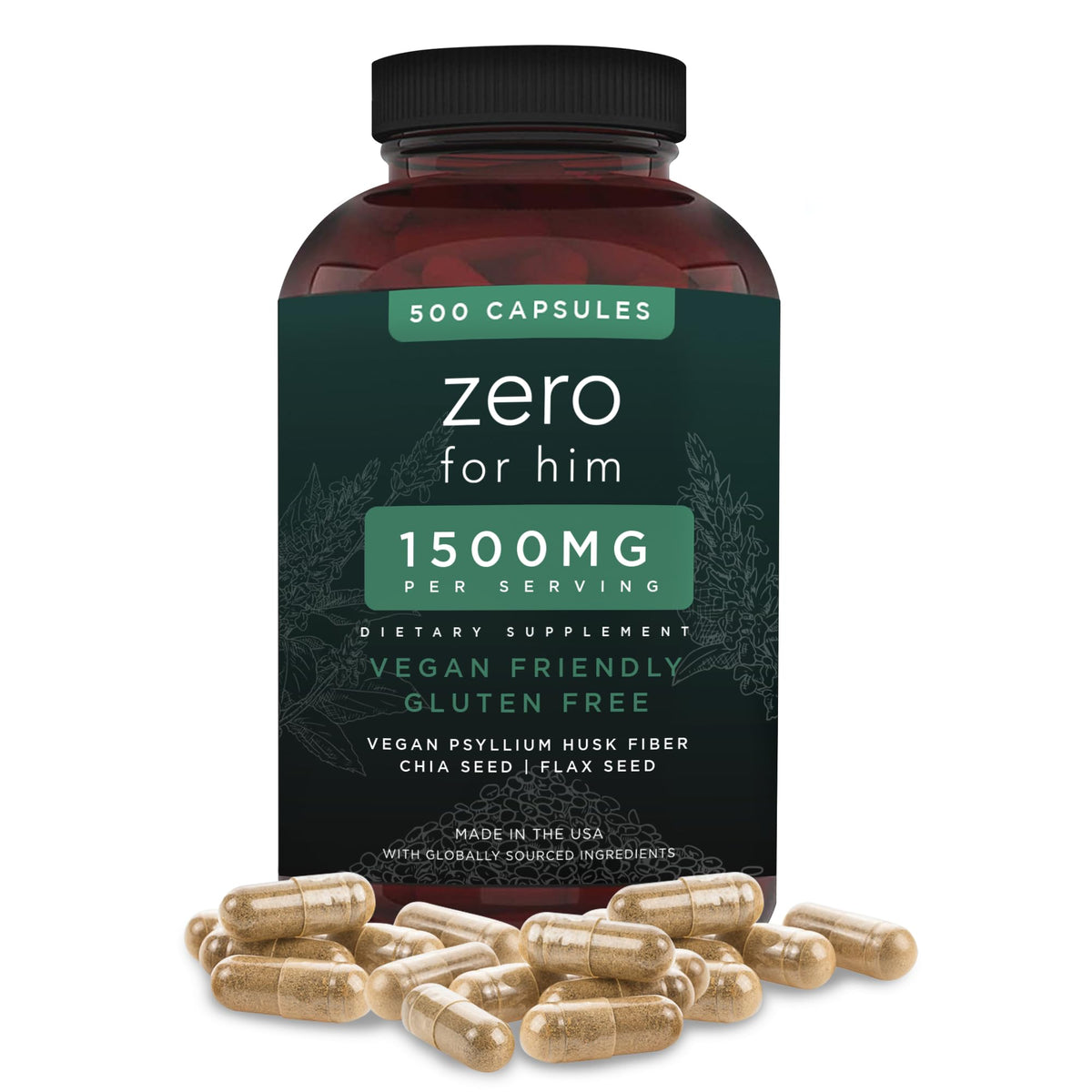 California Basics Zero for Him Fiber Supplement for Men (150caps)