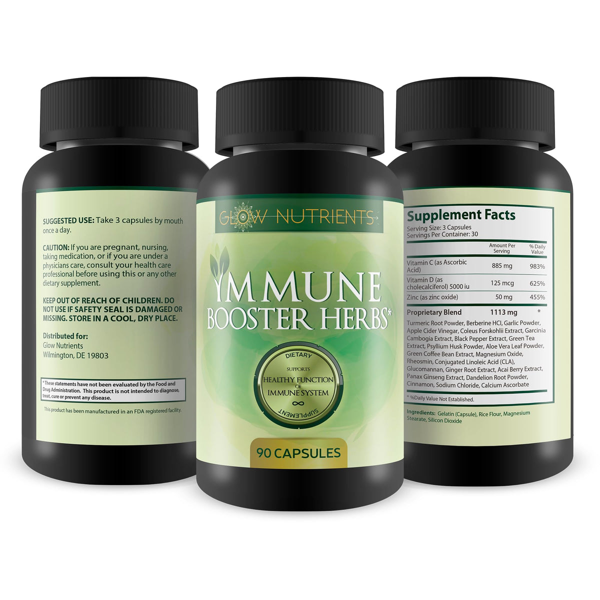 Glow Nutrients Immune Booster Herbs with Vitamin C - 25 Ingredients - image 4