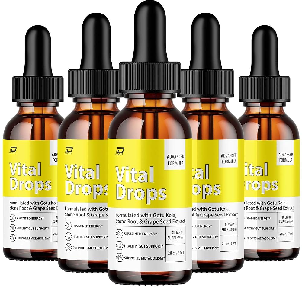Indelo Vital Drops Advanced Formula Liquid Supplement - 5 Pack