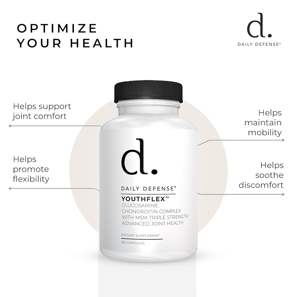 Daily Defense Glucosamine with Chondroitin & MSM Joint Support - 180 Capsules - image 5