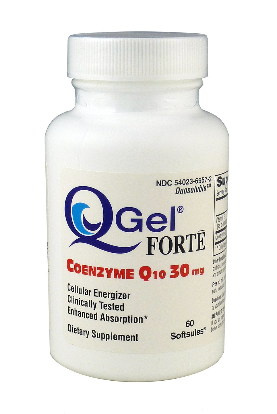 Tishcon Q-Gel Forte CoQ10 30mg Hydrosoluble - 60 Softgels