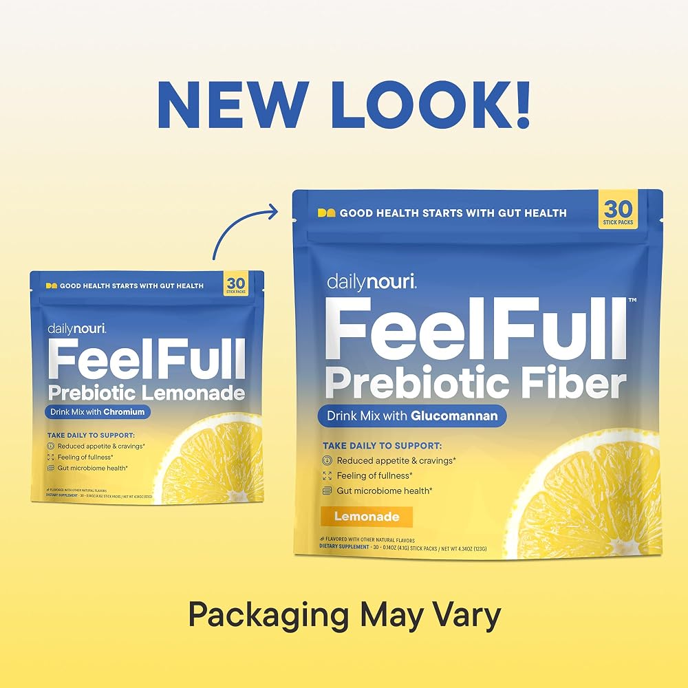 Daily Nouri FeelFull Prebiotic Fiber Drink Mix for Fullness - 30 Packs - image 7