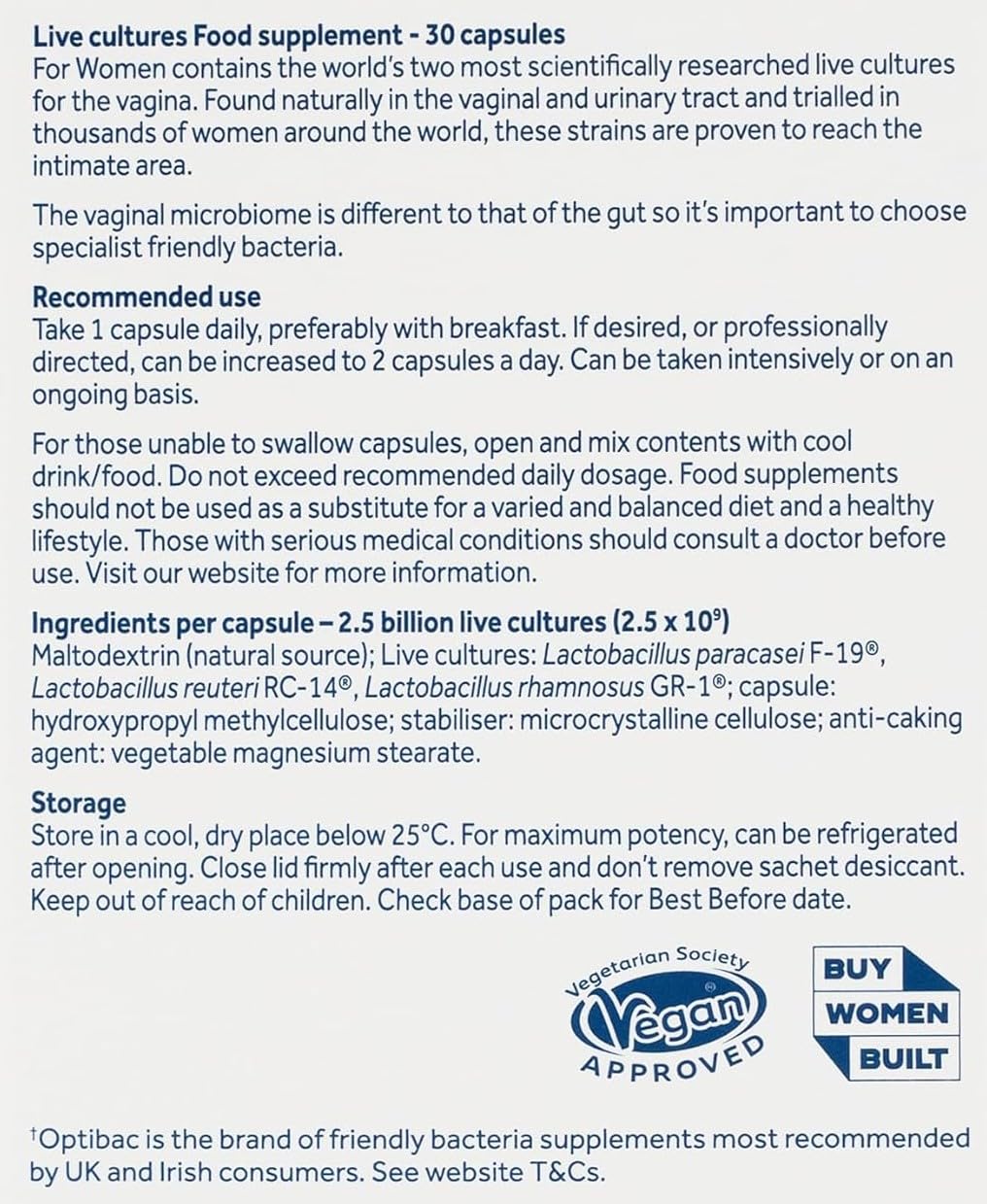 Optibac Probiotics for Women - 90 Capsules - image 6