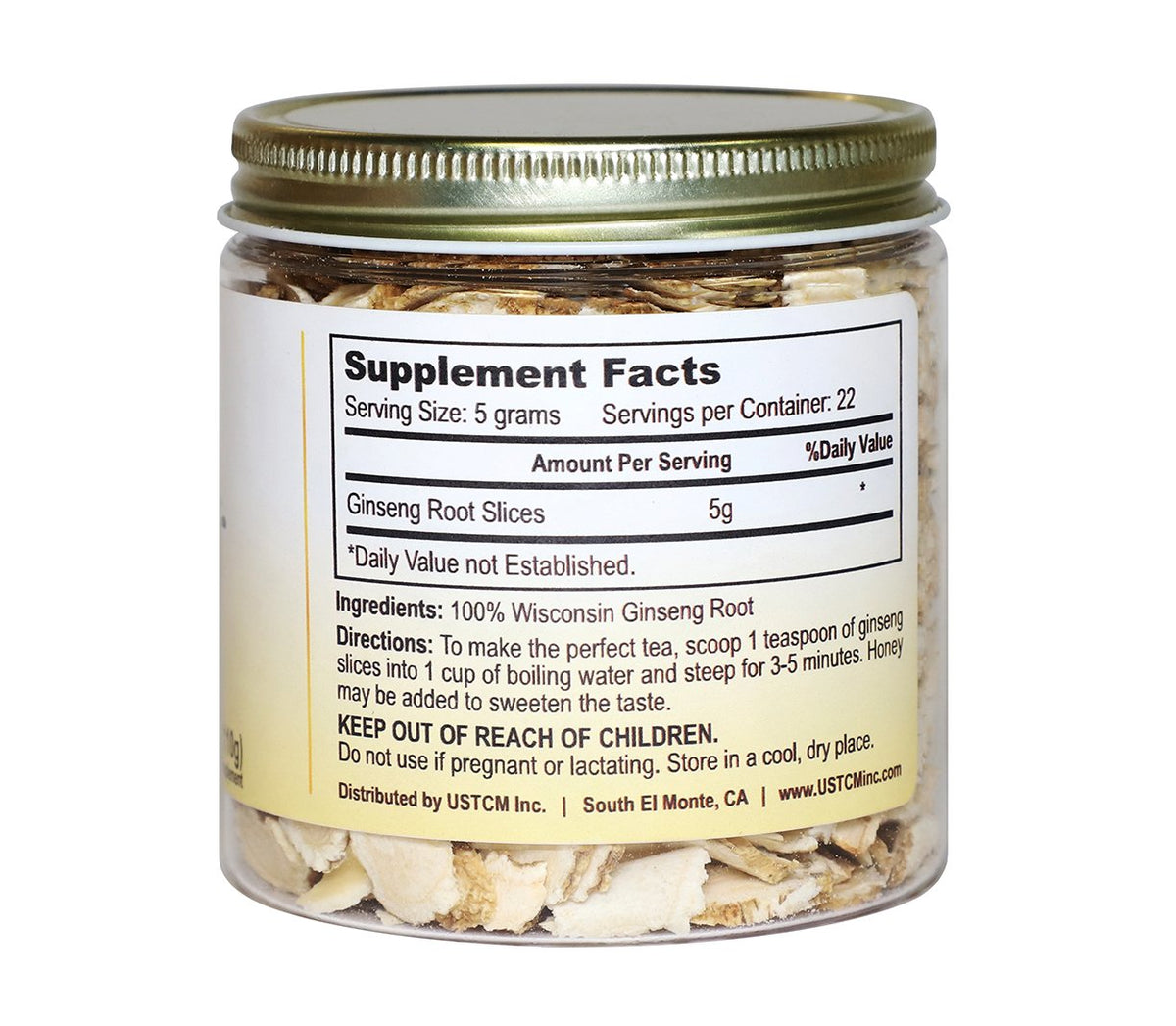 USTCM Wisconsin American Ginseng Slices - 4 oz - image 2
