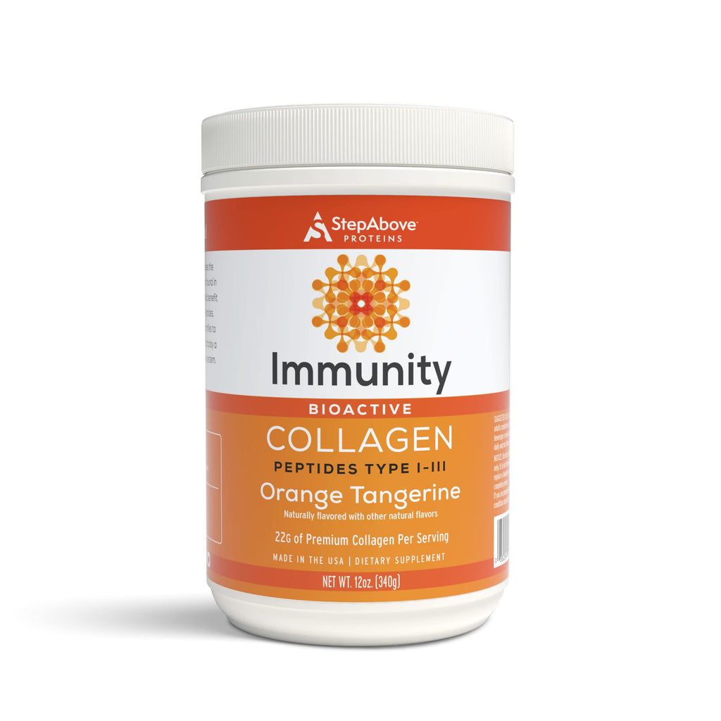 Step Above Proteins Immunity Collagen Peptides Orange Tangerine - 12 Oz