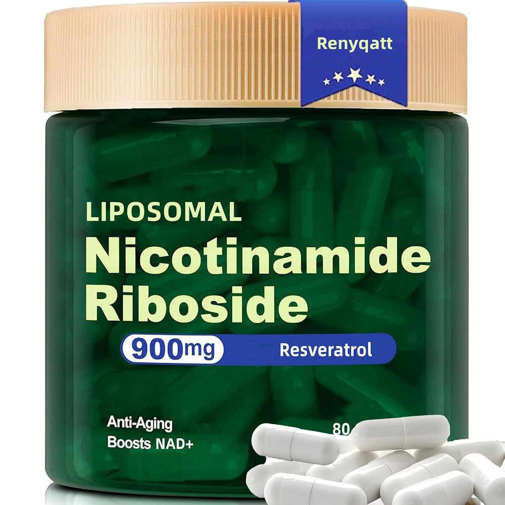 Renyqatt NAD+ Supplement Liposomal Nicotinamide Riboside - 80 Capsules