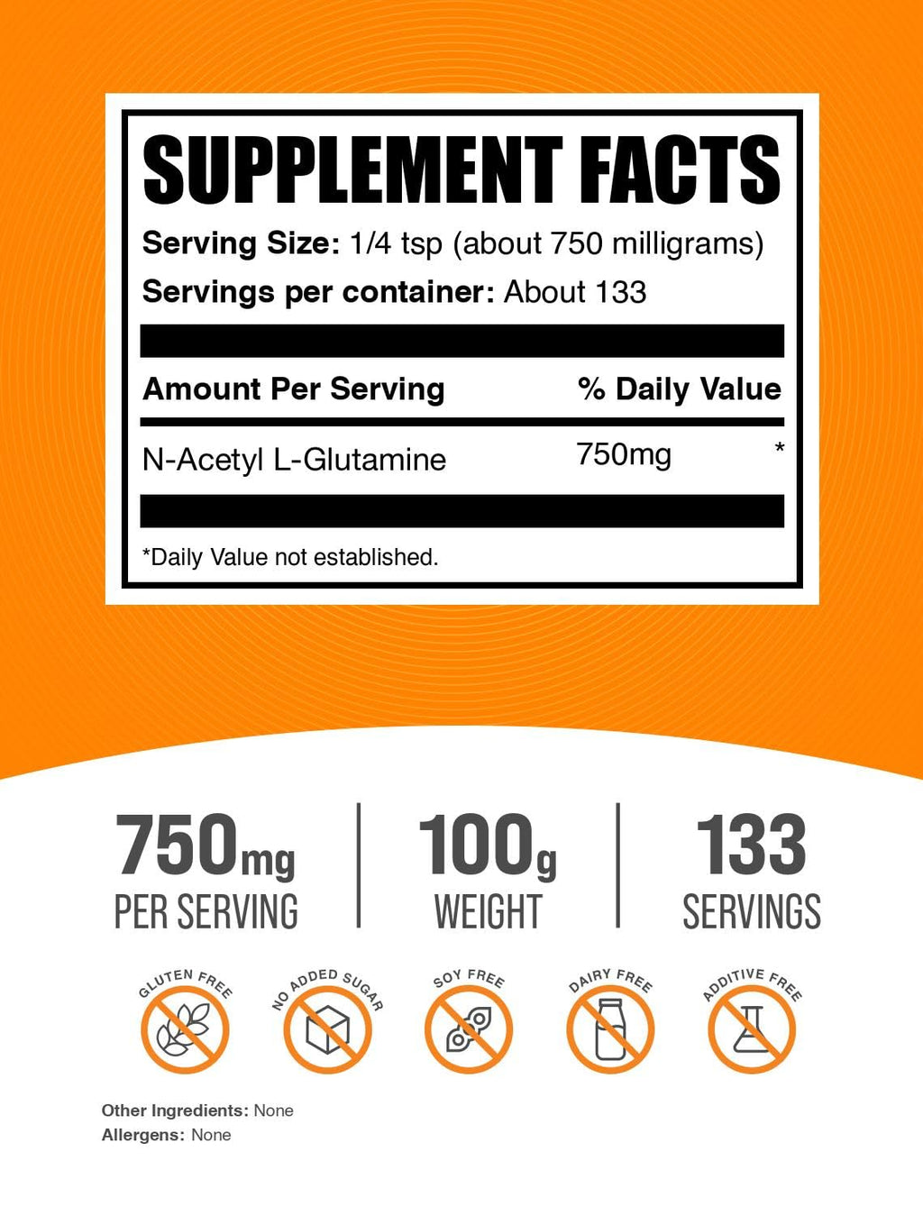 BulkSupplements.com N-Acetyl L-Glutamine, NALG Powder