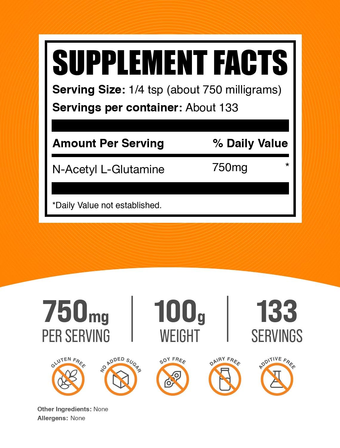 BulkSupplements.com N-Acetyl L-Glutamine, NALG Powder