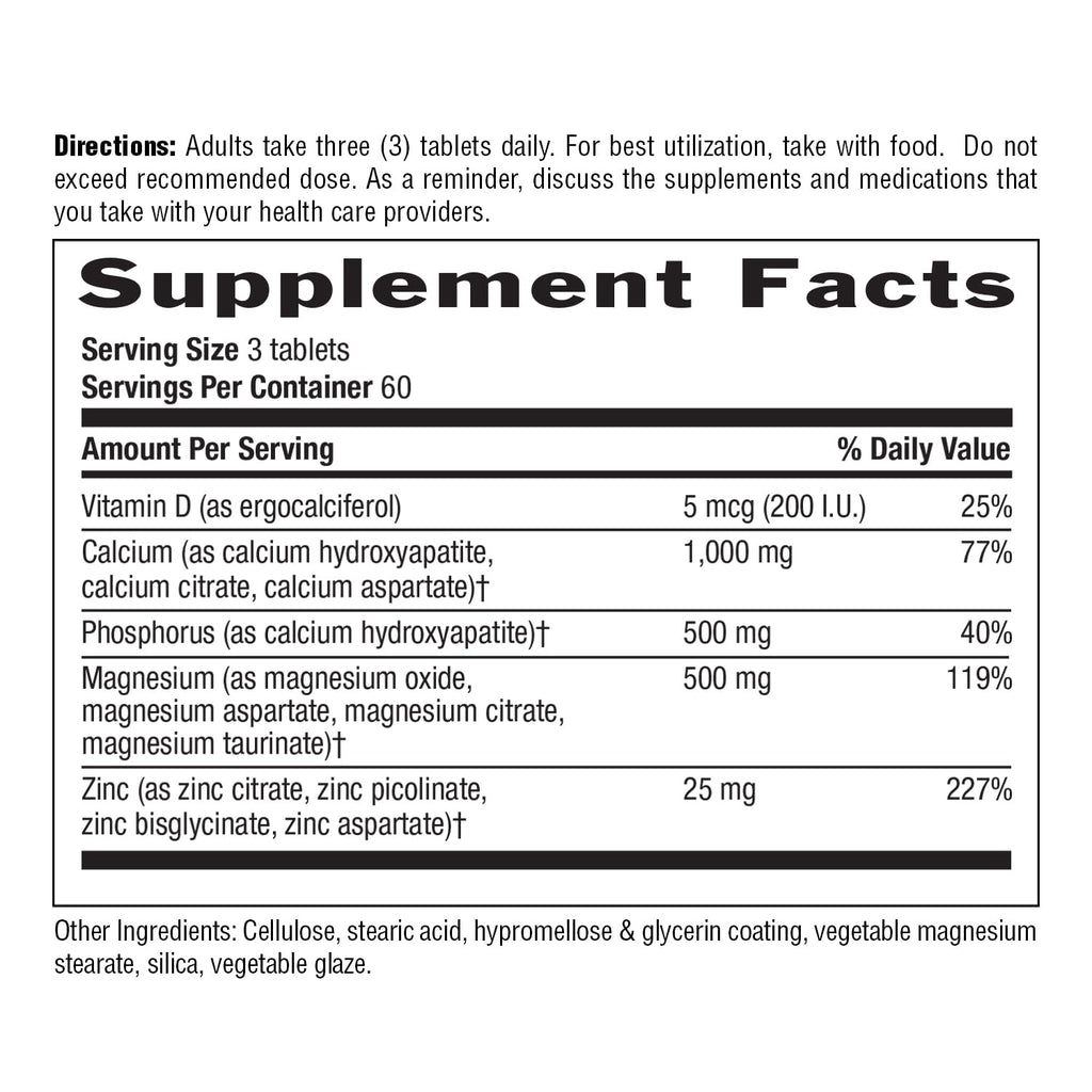 Country Life Target Mins Calcium-Magnesium Zinc with Vitamin D