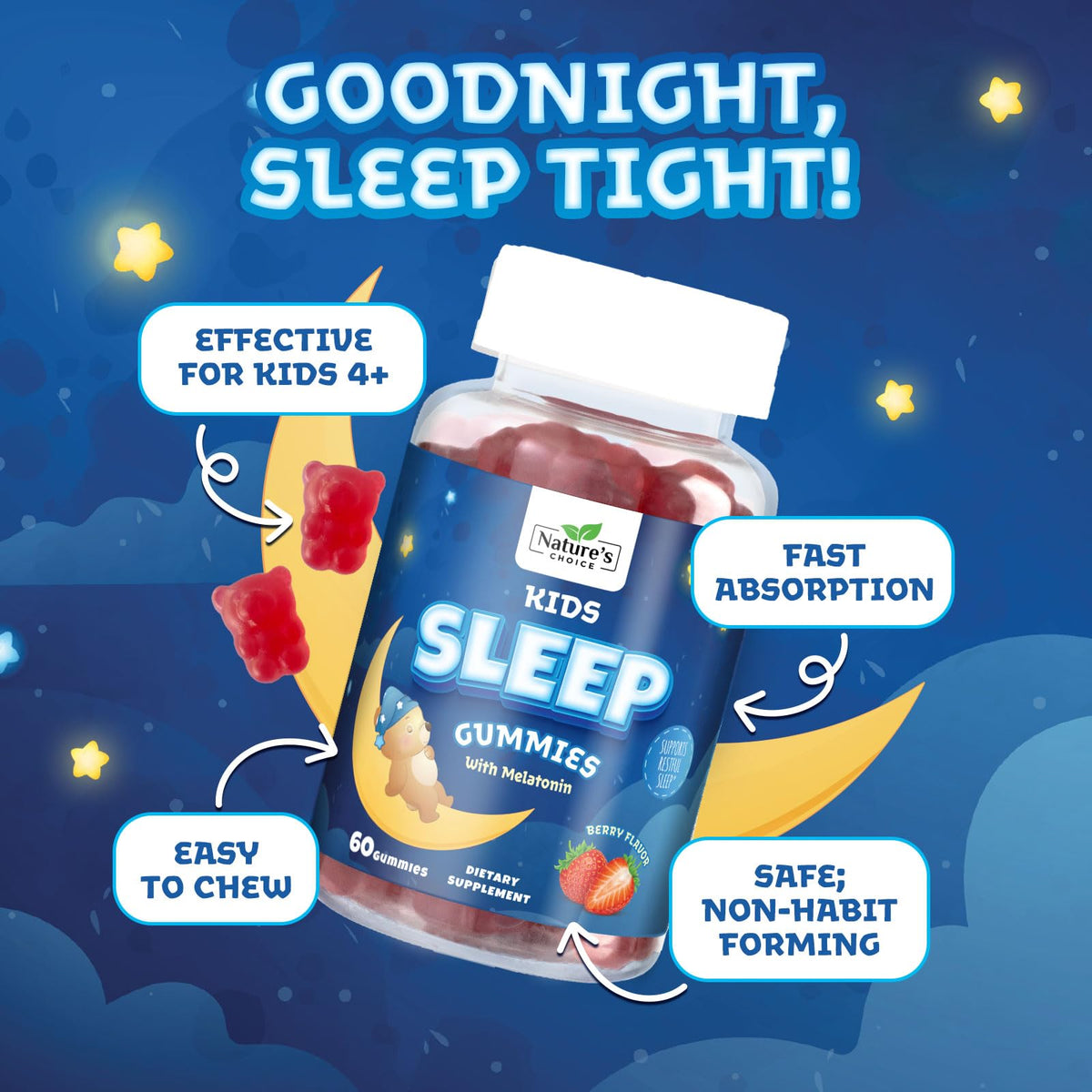 Nature's Choice Kids Melatonin Gummies 2mg - 60 Gummies - image 5