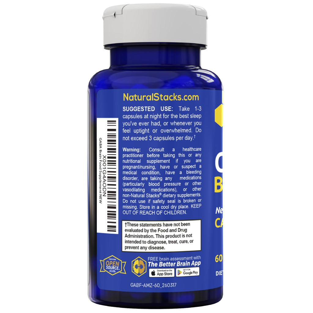 Natural Stacks GABA Brain Food Sleep & Relaxation - 60 Capsules - image 6