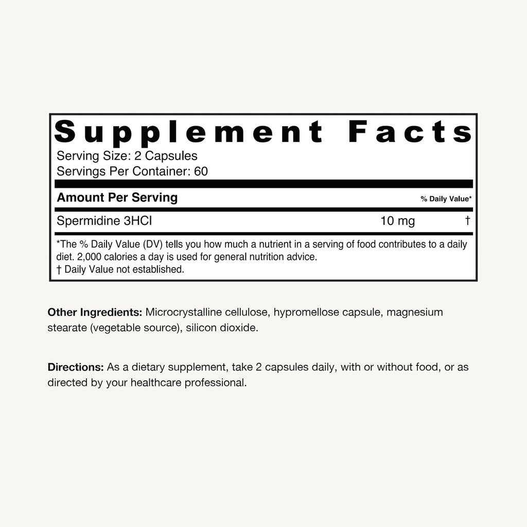 Prime Powders Spermidine Supplement 10mg - 120 Capsules - image 3