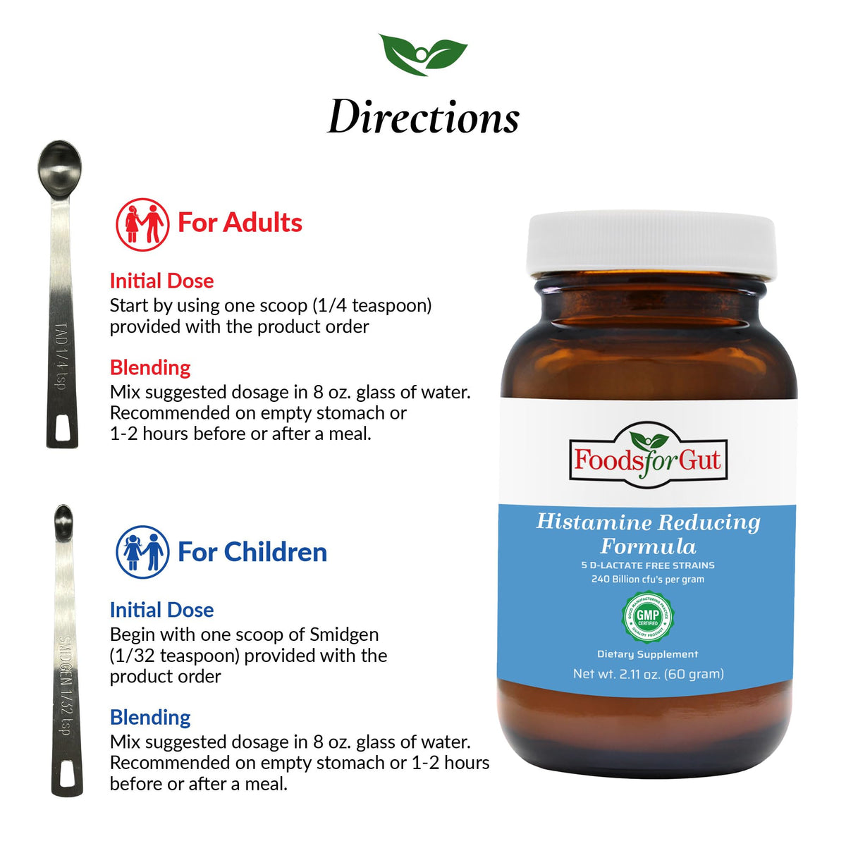 Foods For Gut Histamine & D Lactate Free Probiotics Powder 240