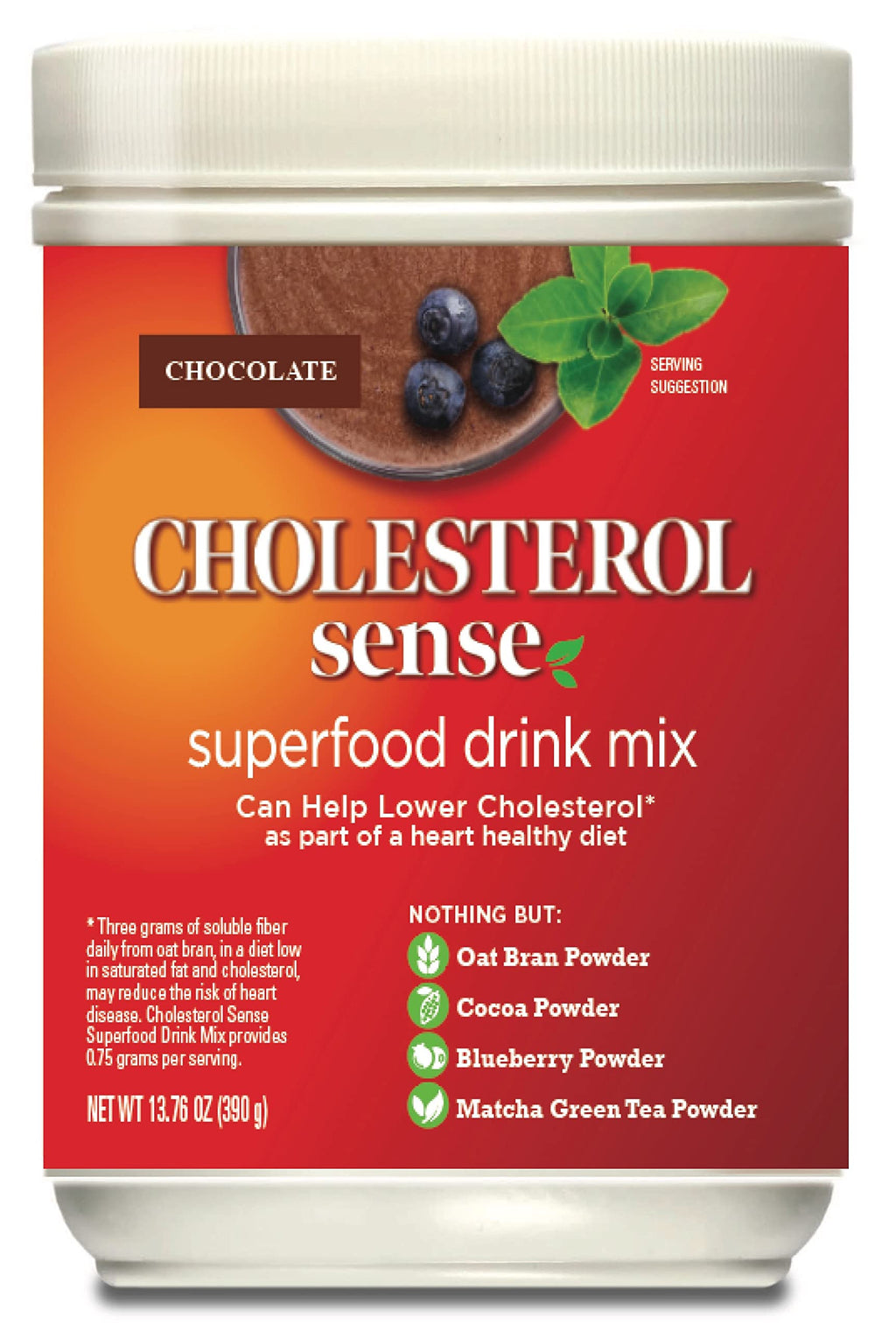 Cholesterol Sense Superfood Drink Mix Chocolate - 13.7 oz