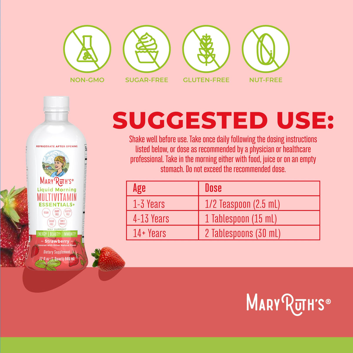 MaryRuth's Liquid Morning Multivitamin Essentials+ - 32oz - image 3