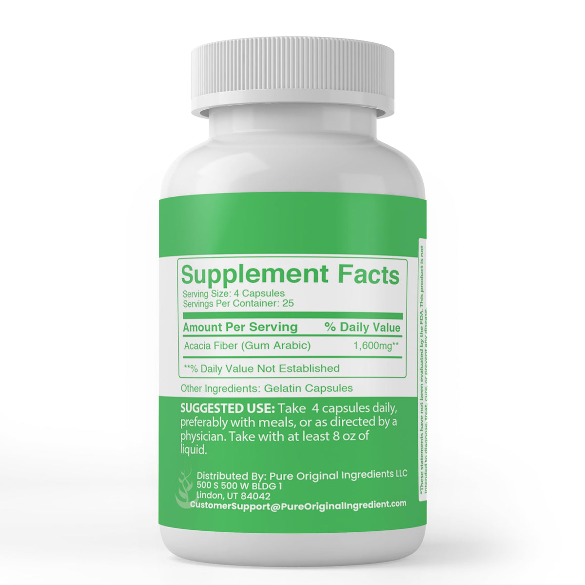 PURE ORIGINAL INGREDIENTS Prebiotic - 100 Capsules - image 2