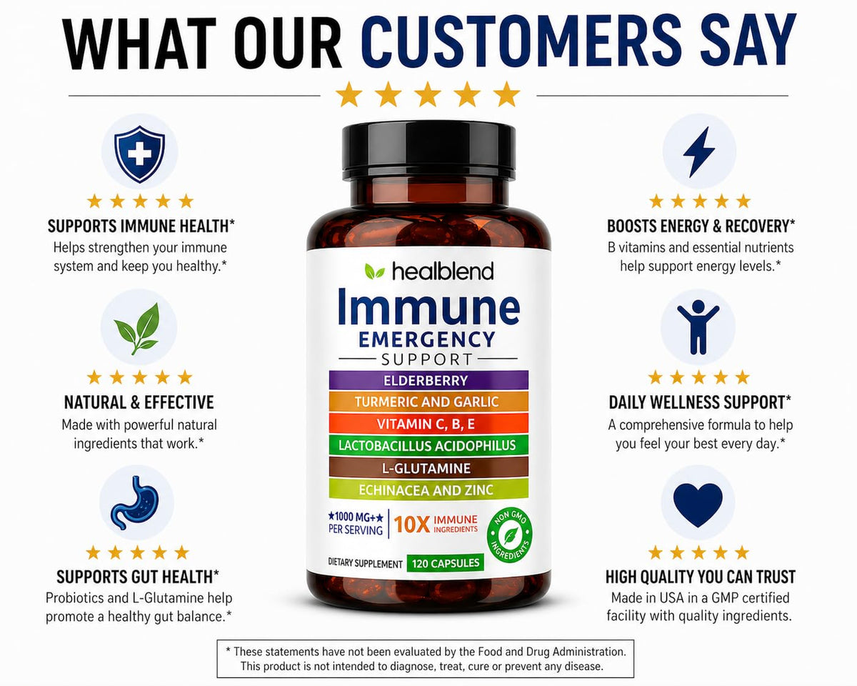 healblend 10 in 1 Immune Support Supplement with Elderberry & Zinc - image 7