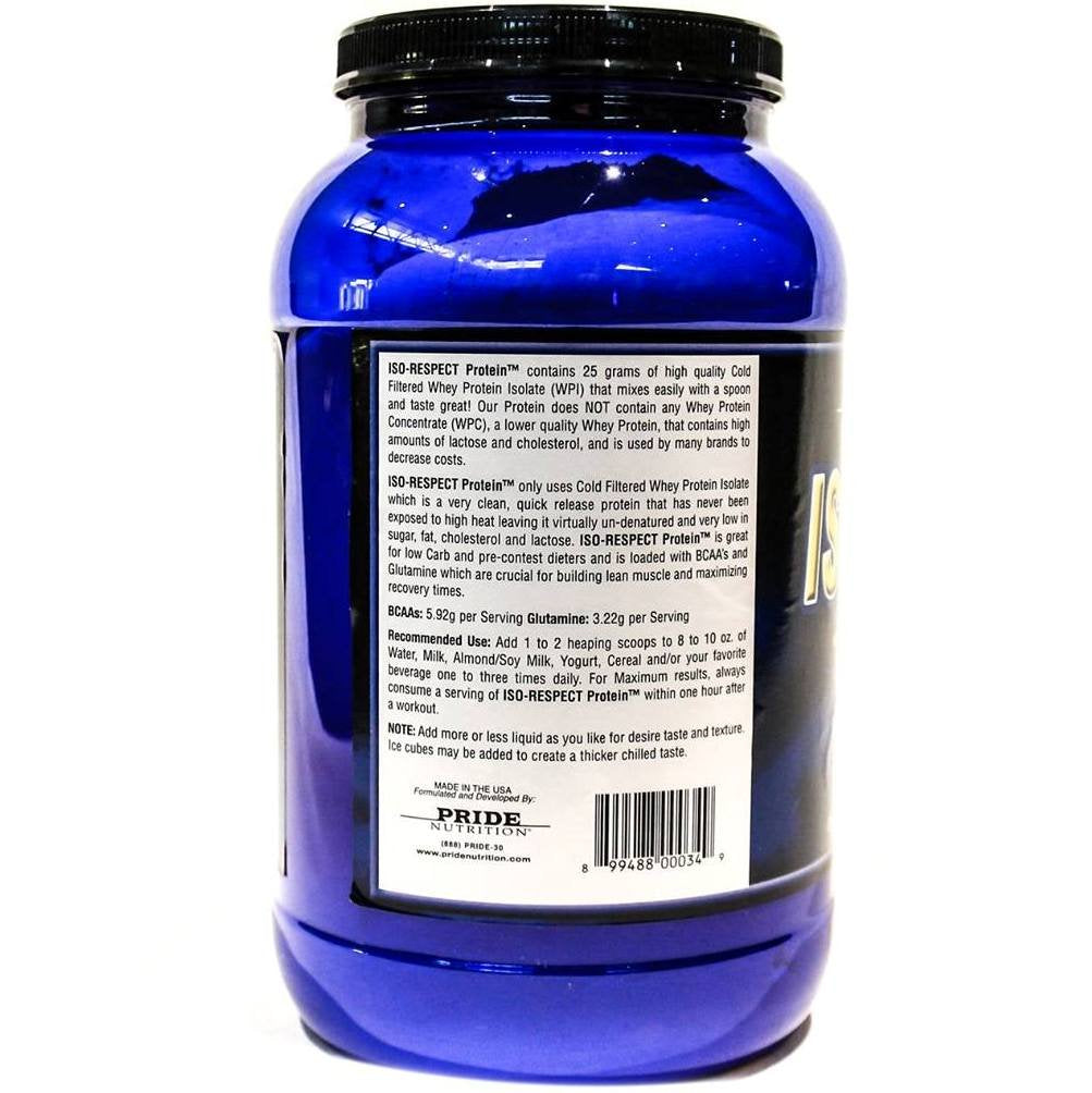 Pride Nutrition #1 Whey Protein Isolate Shake- Iso-Respect Protein