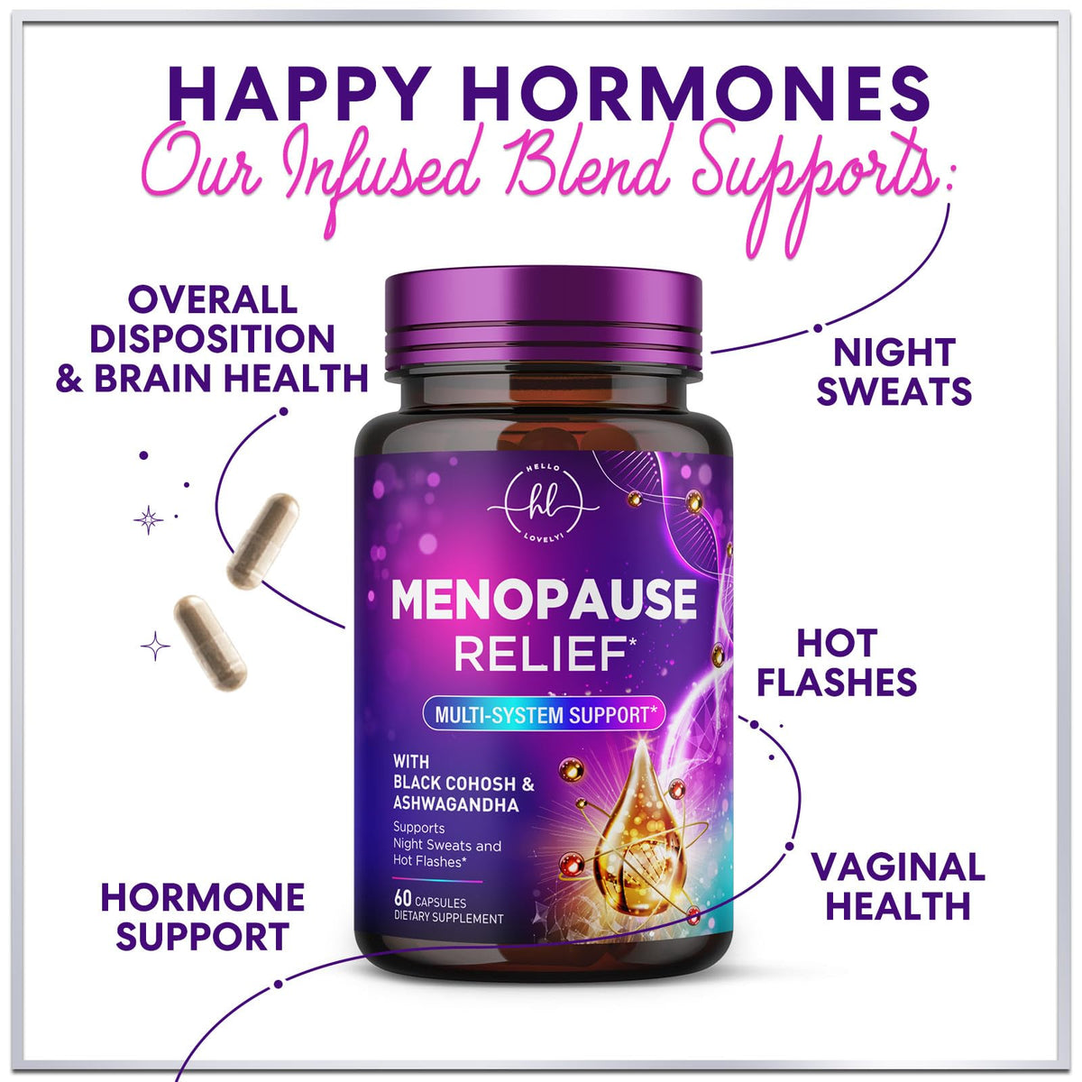 Hello Lovely! Menopause Support Capsules - 60 Capsules - image 6