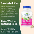 RidgeCrest Herbals Hair Revive Hair Growth Vitamins with Biotin - 120 Capsules - image 4
