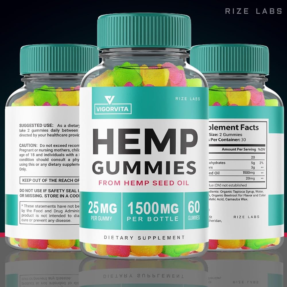 rize labs VigorVita Gummies Maximum Strength - 60 Gummies - image 8