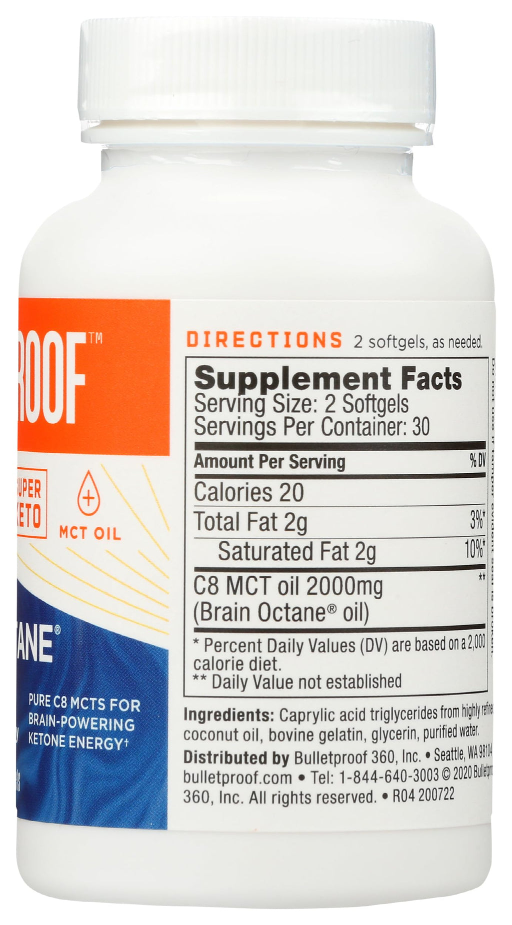 Bulletproof Brain Octane C8 MCT Oil Softgels - 60 Softgels - image 5