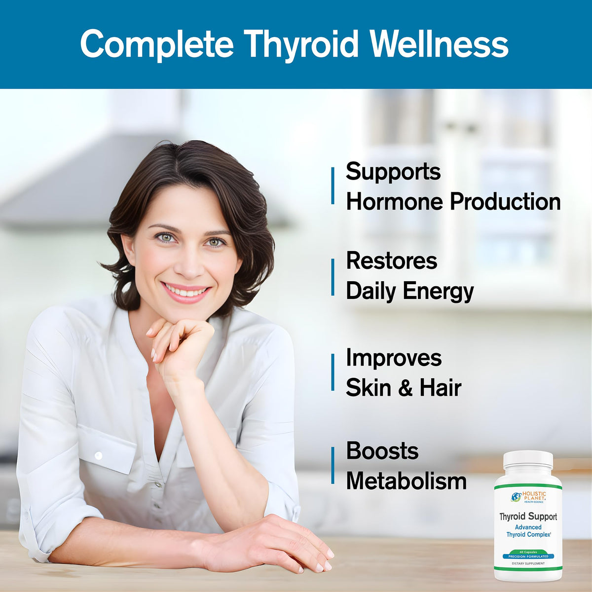 Holistic Planet Thyroid Support - 60 Capsules - image 2