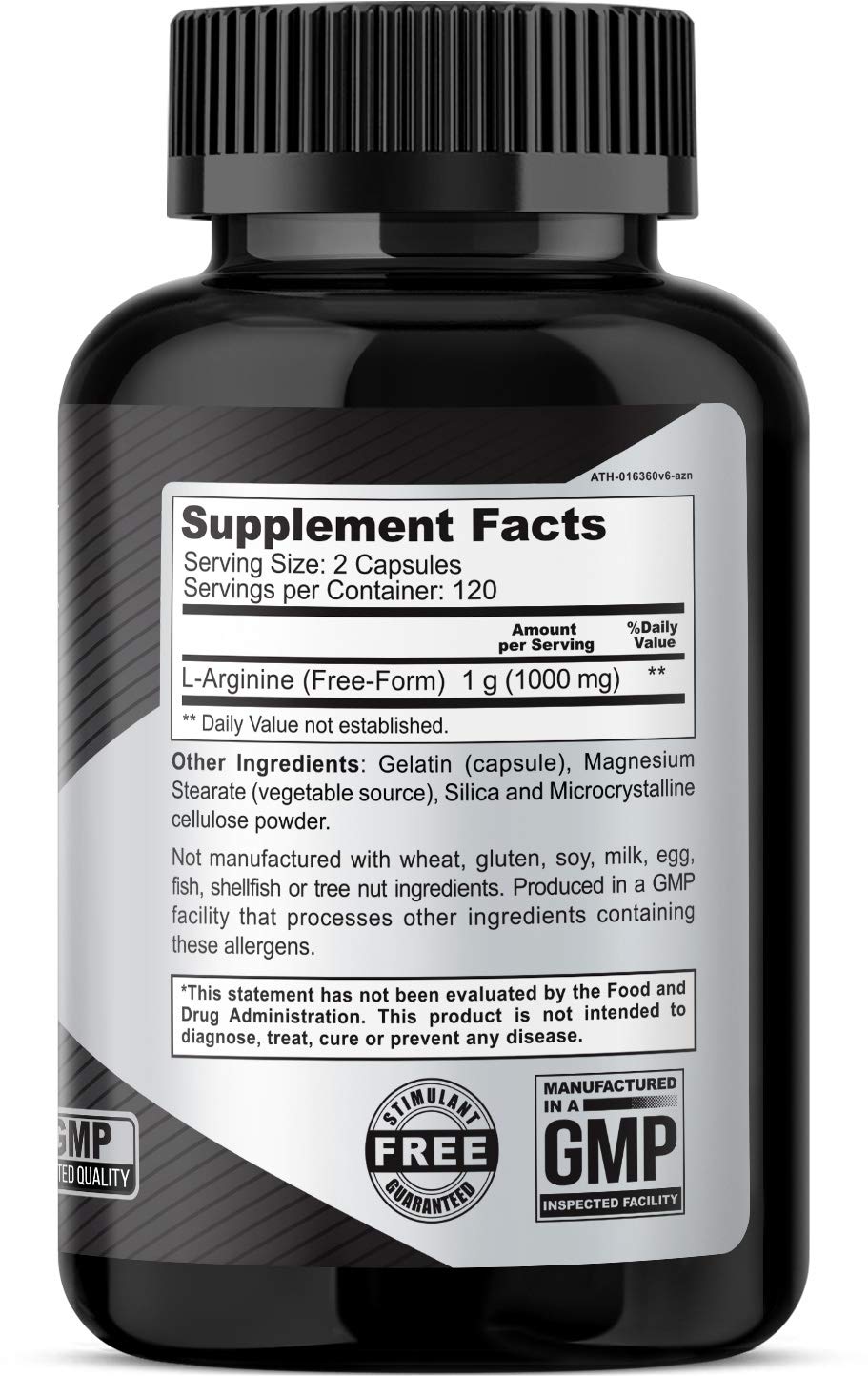 Athlet L-Arginine 1000 mg - 240 Capsules - image 3