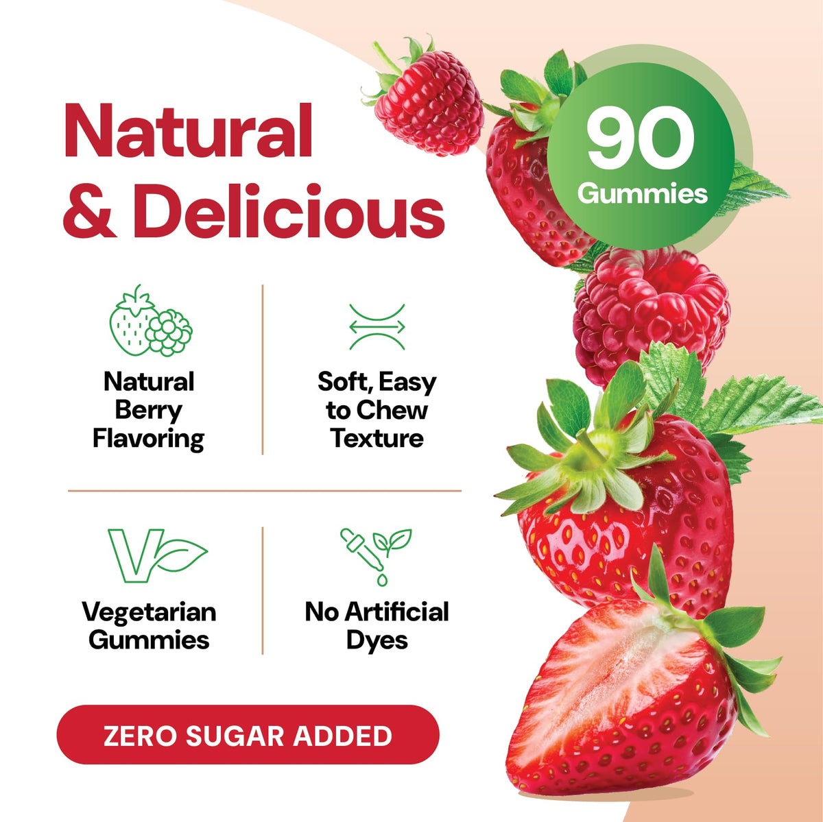 YUM-V'S - Prebiotic Fiber Gummies for Adults & Kids - 5g Digestive