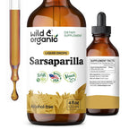 Wild & Organic Sarsaparilla Root Tincture - Detox Cleanse Support - 4