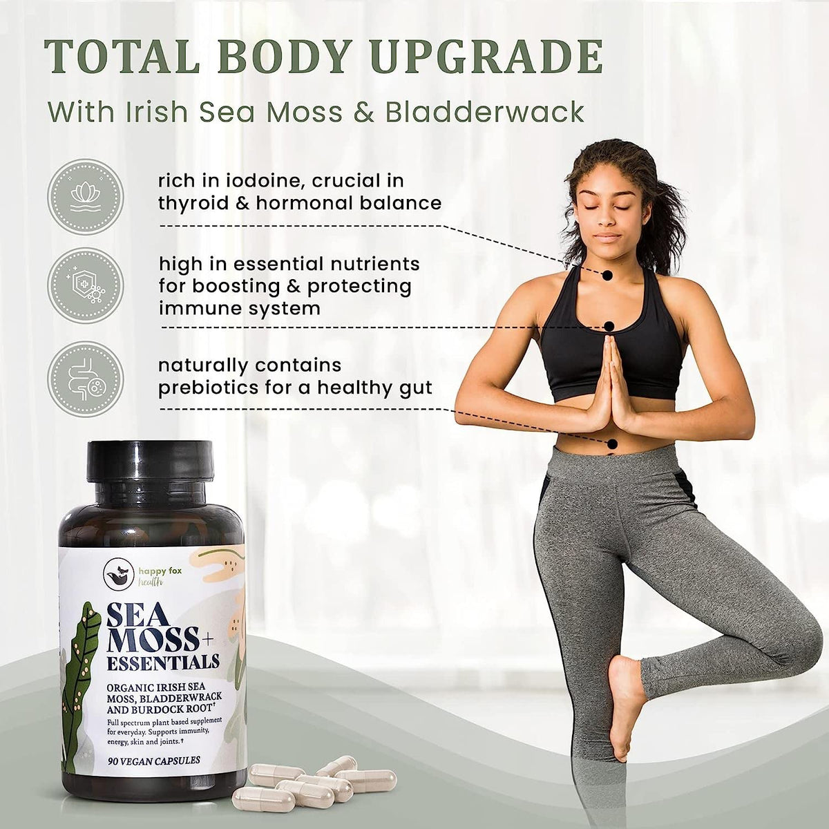 HAPPY FOX Irish Sea Moss Capsules with Burdock Root & Bladderwrack - image 3