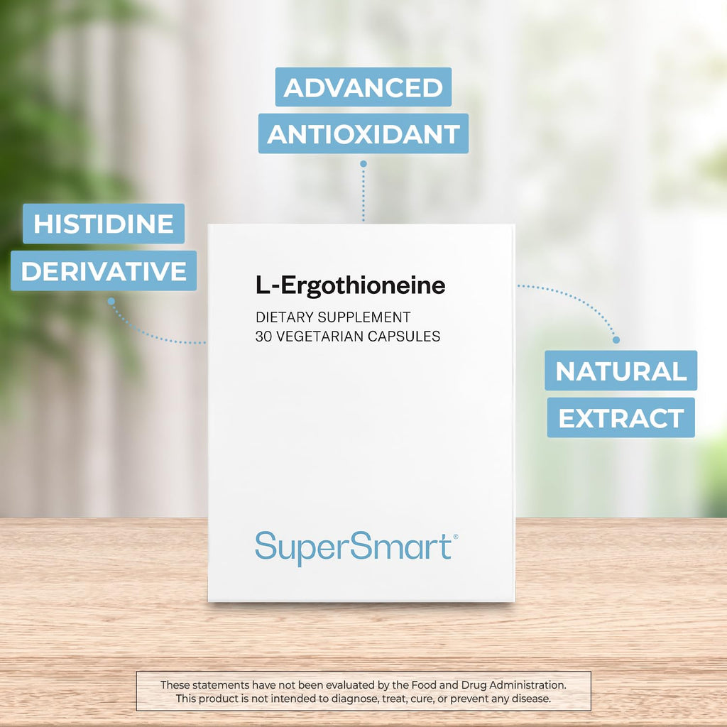 Supersmart L-Ergothioneine 5mg Antioxidant - 30 Vegetarian Capsules - image 3