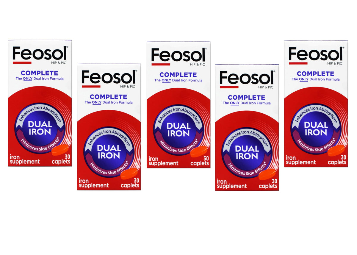 Feosol Bifera Iron Complete - 150 Caplets (Pack of 5)