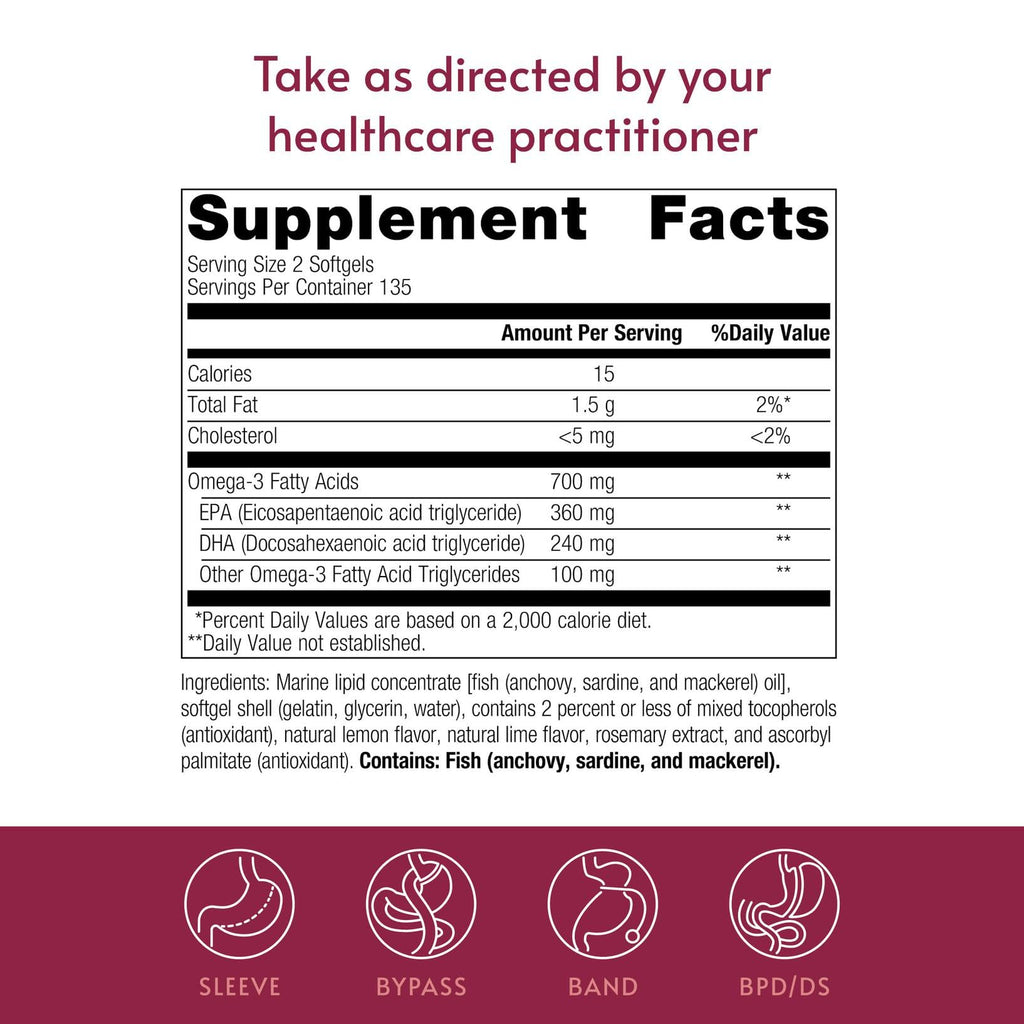 Bariatric Advantage Omega-3 300 Fish Oil - 270 Softgels - image 4