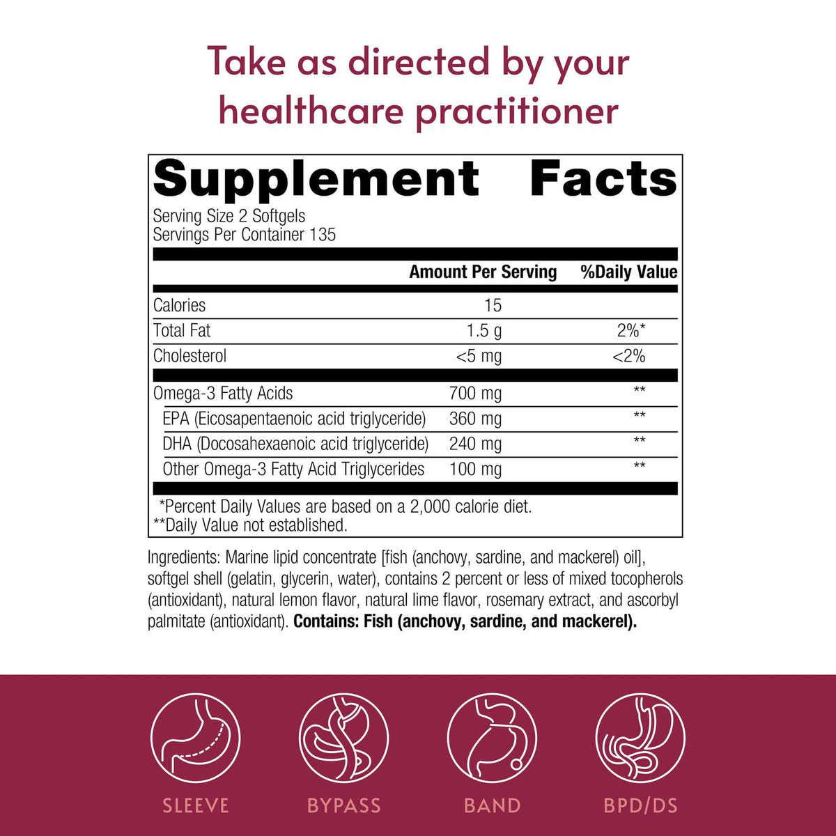 Bariatric Advantage Omega-3 300 Fish Oil - 270 Softgels - image 4
