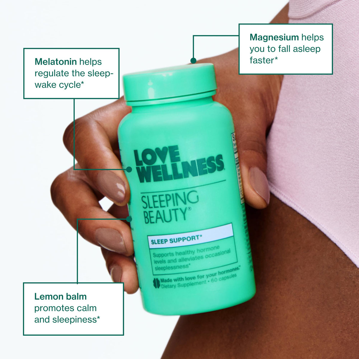 Love Wellness Sleeping Beauty Sleep Support - 60 Capsules - image 4