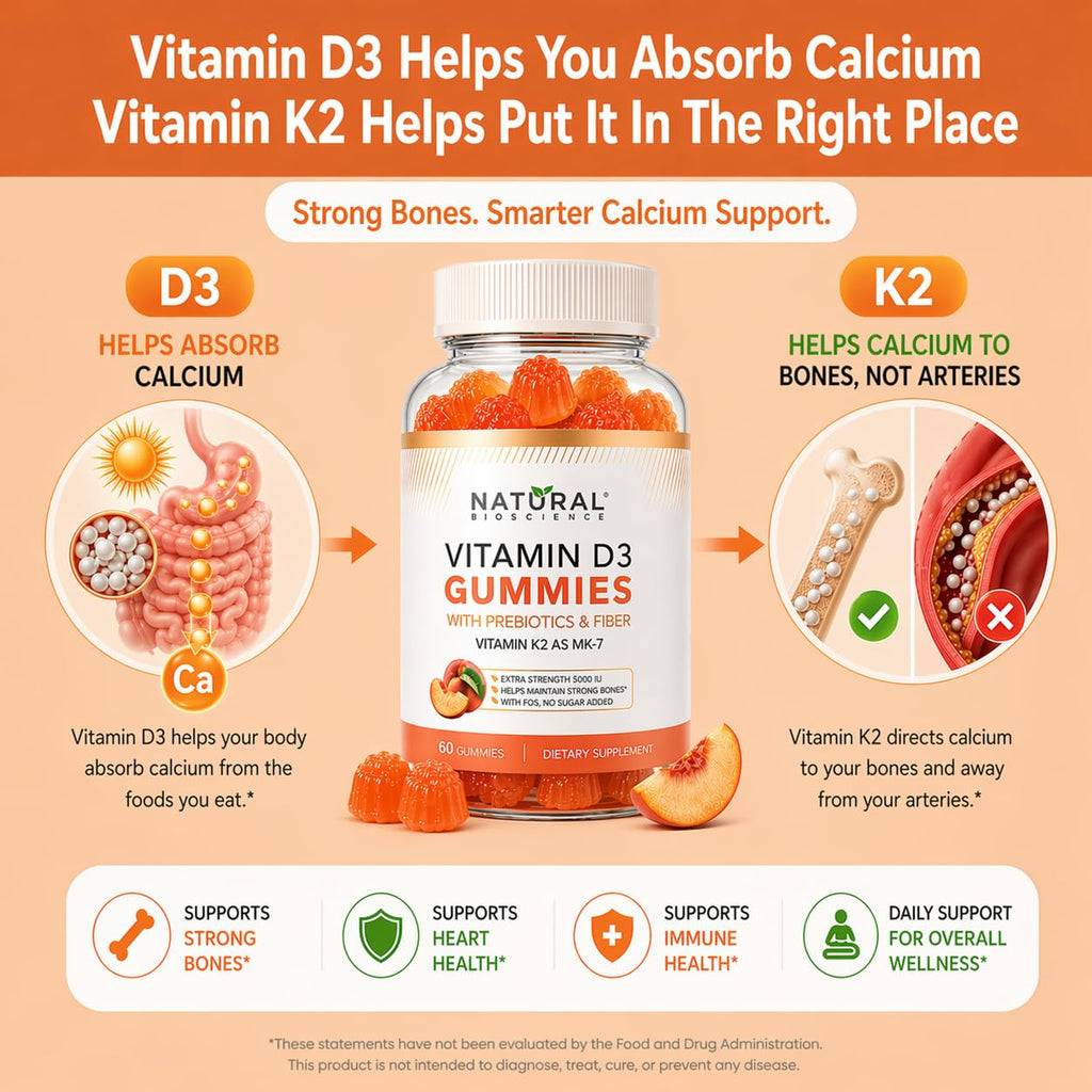Natural BioScience Sugar Free Vitamin D3 Gummies - Family Size 120