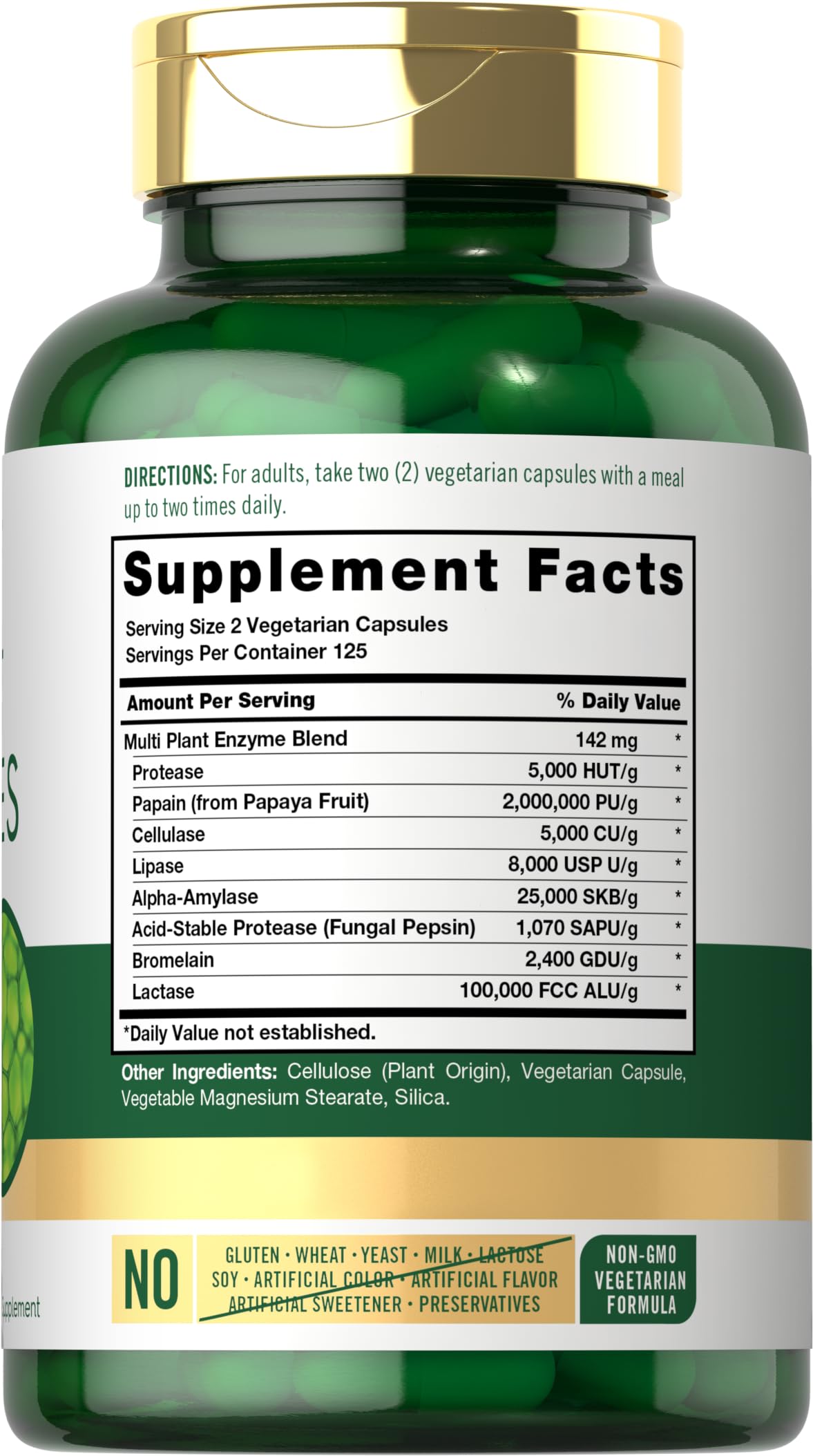 Carlyle Plant Enzymes with Lactase, Protease, Papain and Bromelain - image 2
