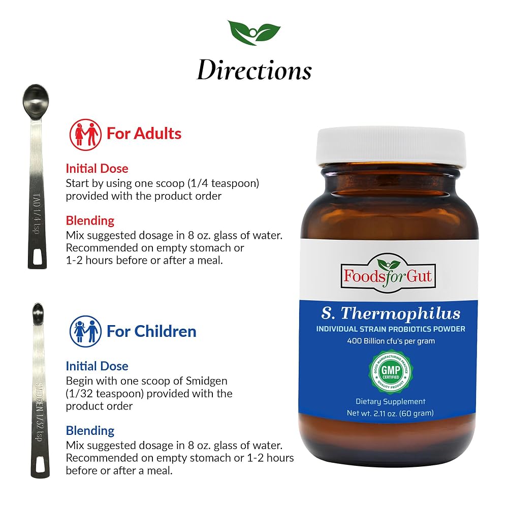 Foods For Gut Streptococcus Thermophilus Probiotic Powder 400 Billion