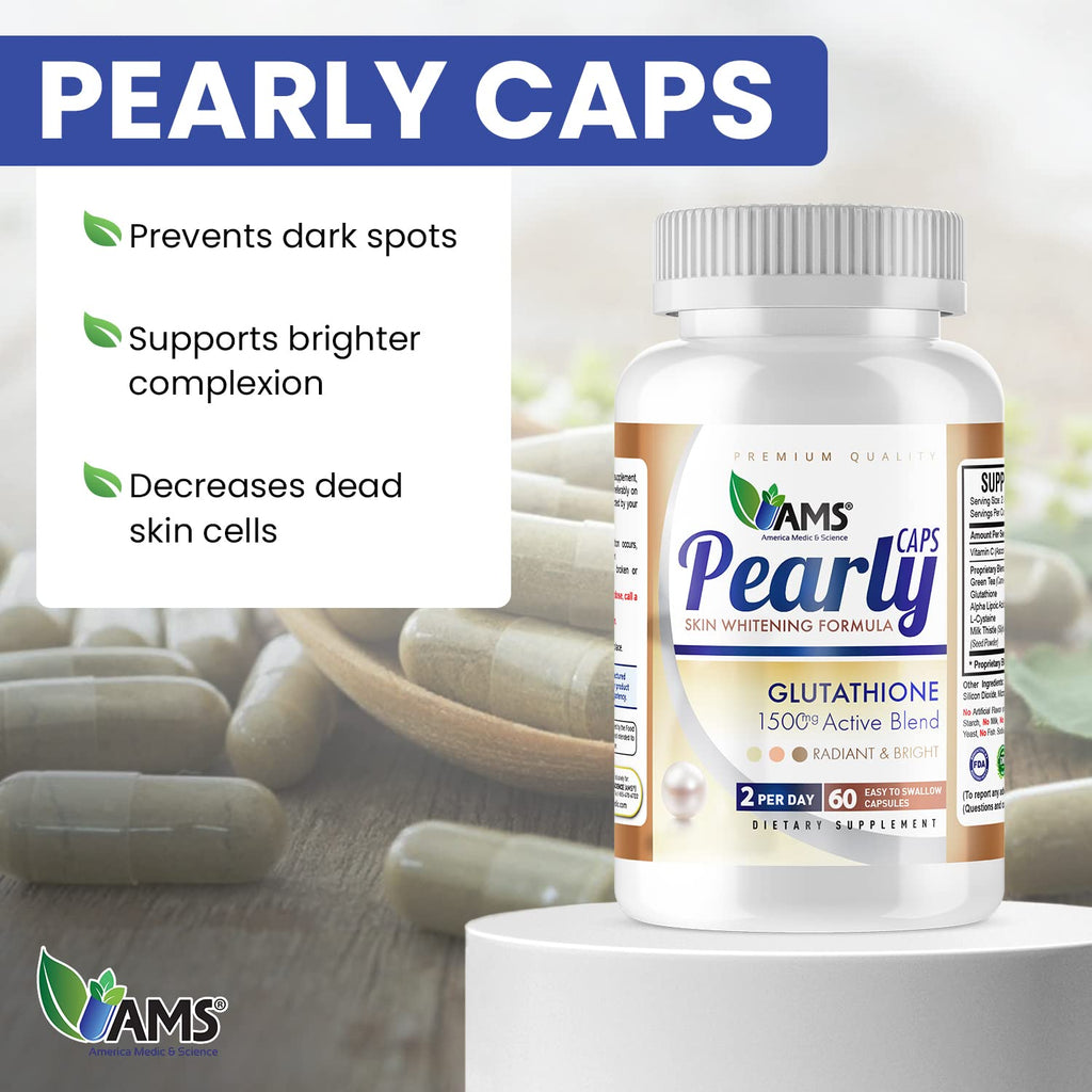 America Medic & Science Pearly Caps Glutathione 1500 mg - 60 Capsules - image 2
