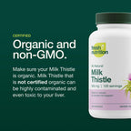 Fresh Nutrition Organic Milk Thistle Supplement 4:1 Extract - 120 Capsules - image 4