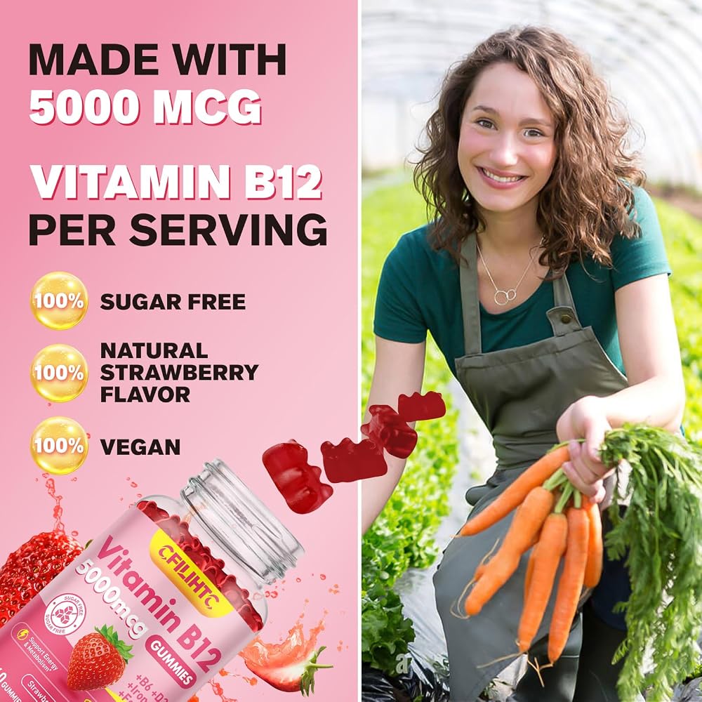 CFILIHTC Vitamin B12 Gummies for Women & Men