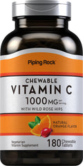Piping Rock Vitamin C 1000mg Chewable Tablets - 180 Count