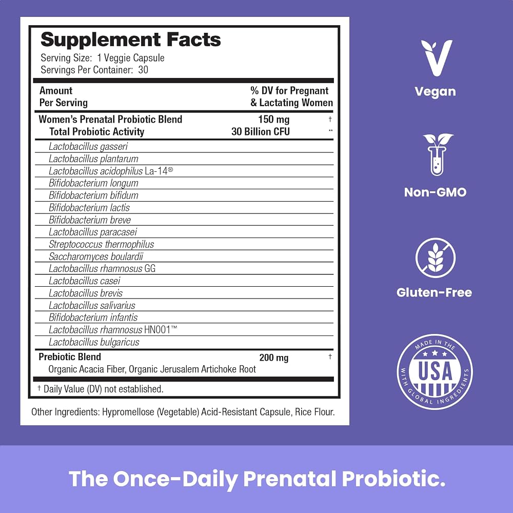 Mother's Promise Prenatal Probiotic 30 Billion CFU - 30 Capsules - image 3