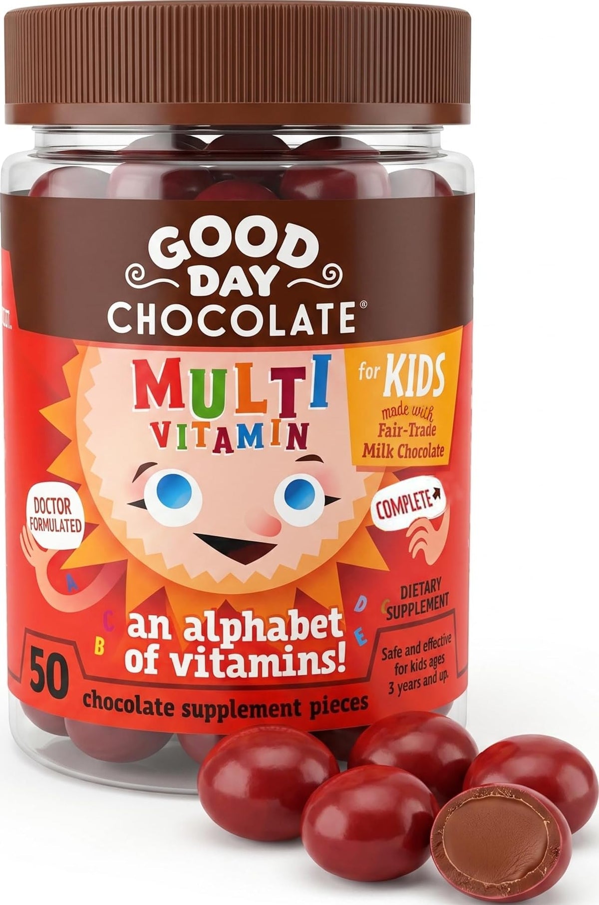 Good Day Chocolate Kids Multivitamin - 50 Pieces
