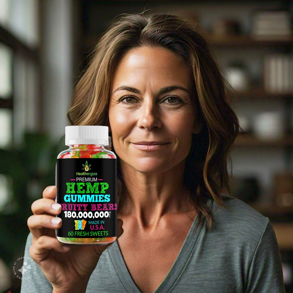 Healthergize Hemp Gummy Bears for Calm and Peace - 60 Gummies - image 2