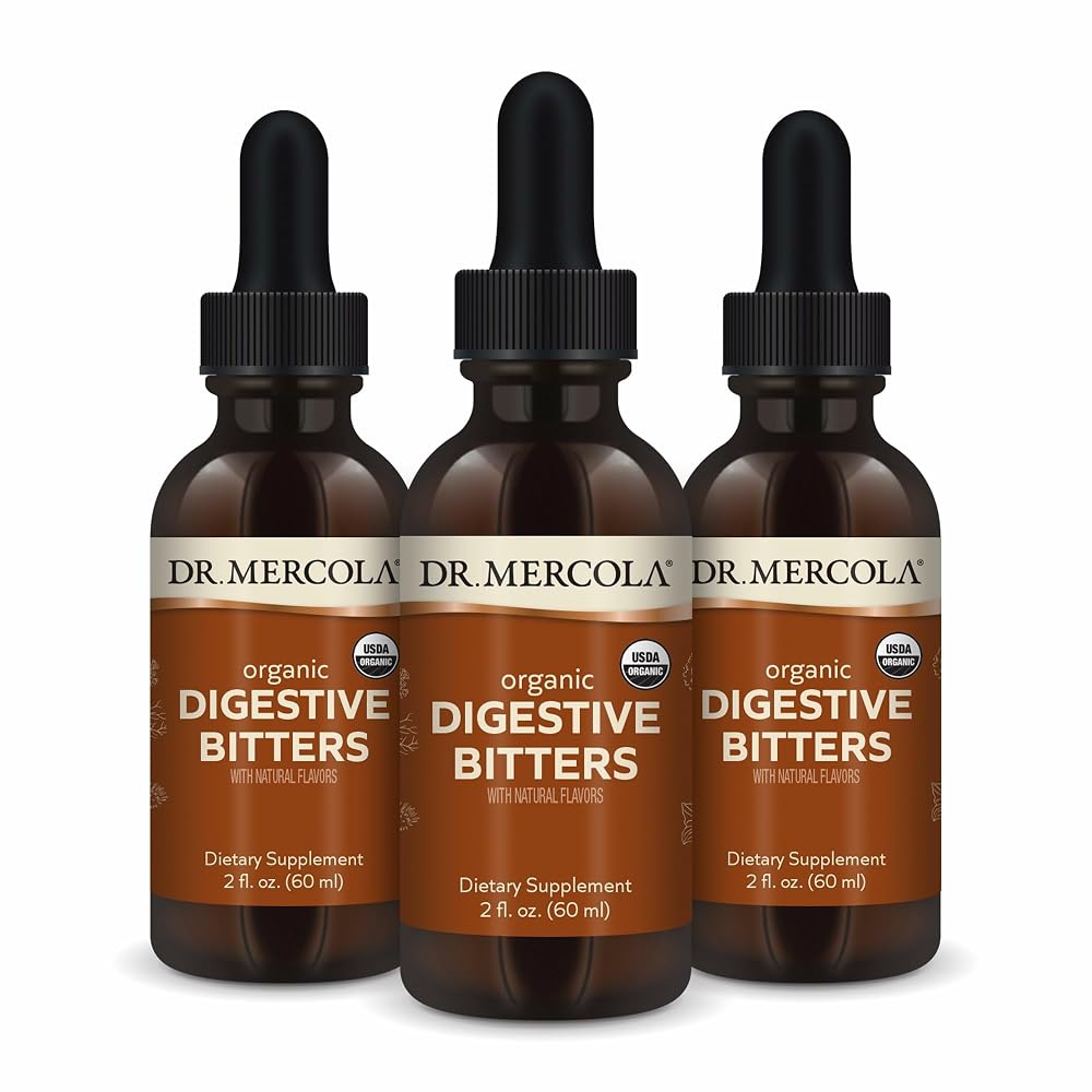 Dr. Mercola Organic Digestive Bitters Liquid Drops - 2 fl oz, 3 Pack