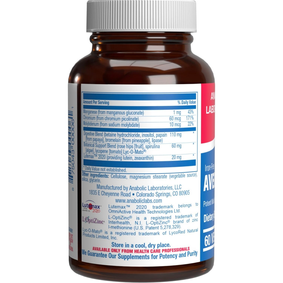 Anabolic Laboratories Iron Free Multivitamin for Women 50+ - 60 Tablets - image 3